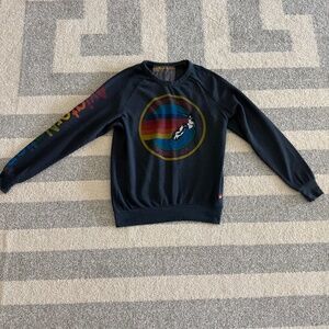 Unisex Aviator Nation Venice, CA Crew Sweatshirt Charcoal